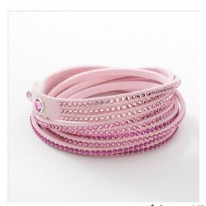 Touchstone Crystal Wrap-Star Bracelet, Pink